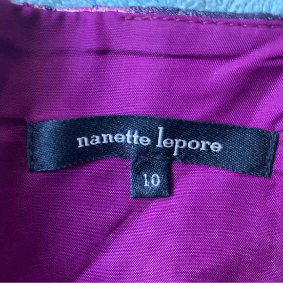 Nanette Lepore Watercolor Sateen Fit & Flare Mini Dress w/Pockets Size 10 - Picture 2 of 12